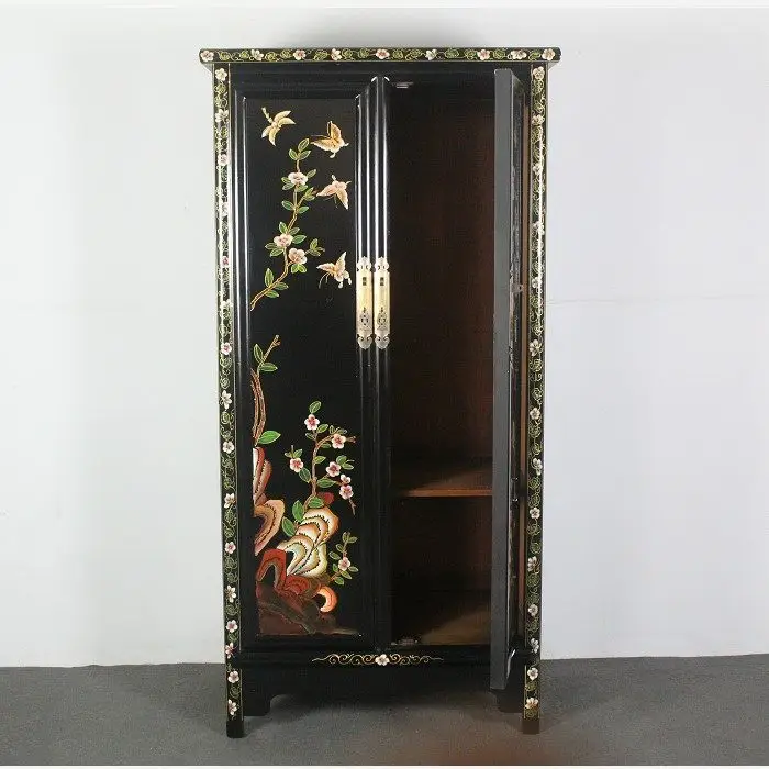 

Старинный шкаф для спальни из окрашенной сосновой древесины, в стиле династий Мин и Цин, простой антикварный гардероб для хранения вещей.