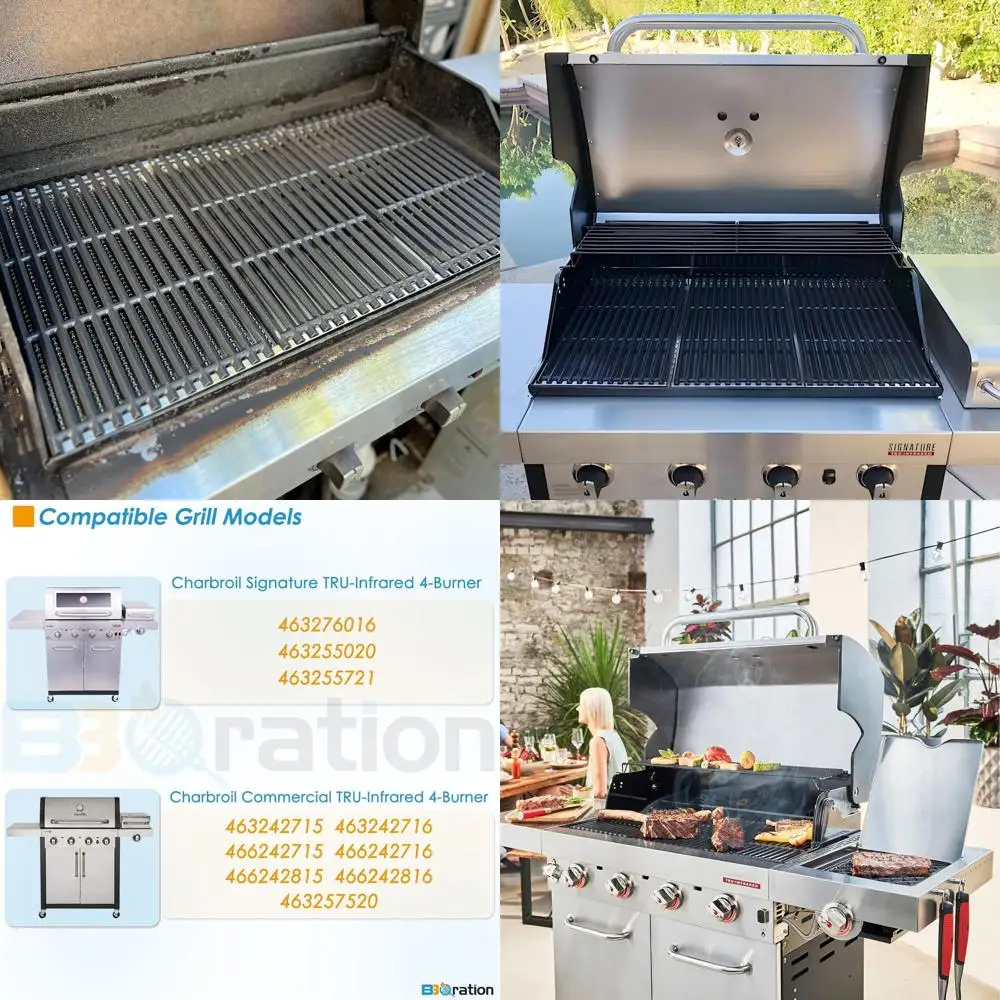 

17 x 9.5 Replacement Grill Grate for Charbroil Tru Infrared 4 Burner Models 463255020, 463242715, 463242716, 463276016, 46624271