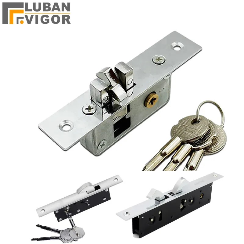 Invisible Mortise lock Sliding door invisible hook lock Alloy lock body For Framed glass door strong durable Door hardware