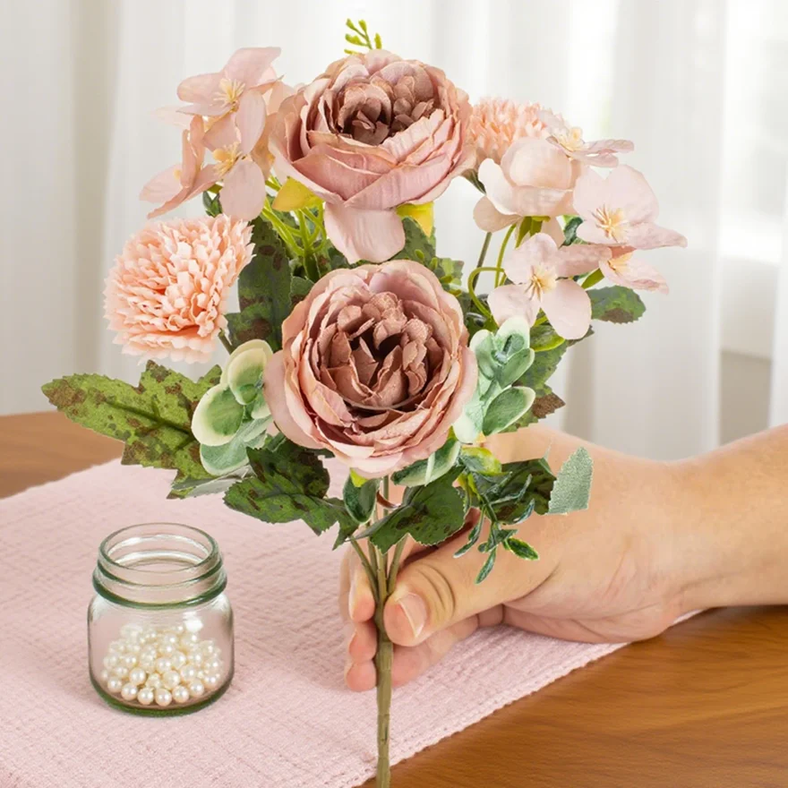 

Artificial Flower Silk Peony Ball Chrysanthemum Outdoor Garden Wedding Bridal Bouquet Festival Home Room Festival Party Diy Gift