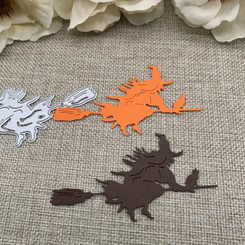 Halloween broom witch Metal Cutting Dies Stencils For DIY Scrapbooking Decorative Handcraft Die Cutting Template Mold