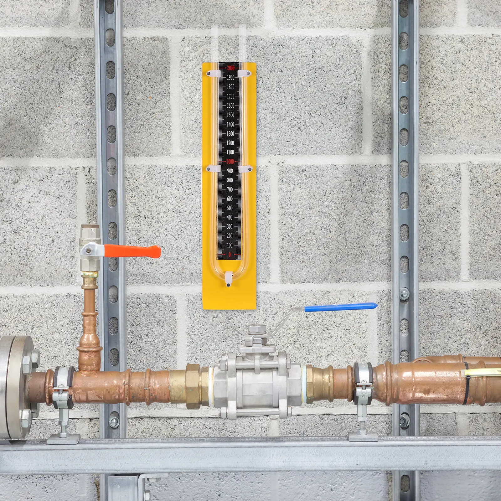 1Set Pressure Gauge Wooden U Tube Manometer Real Time Gas Pressure Monitoring Natural Gas Pipeline Detection Industrial Testing