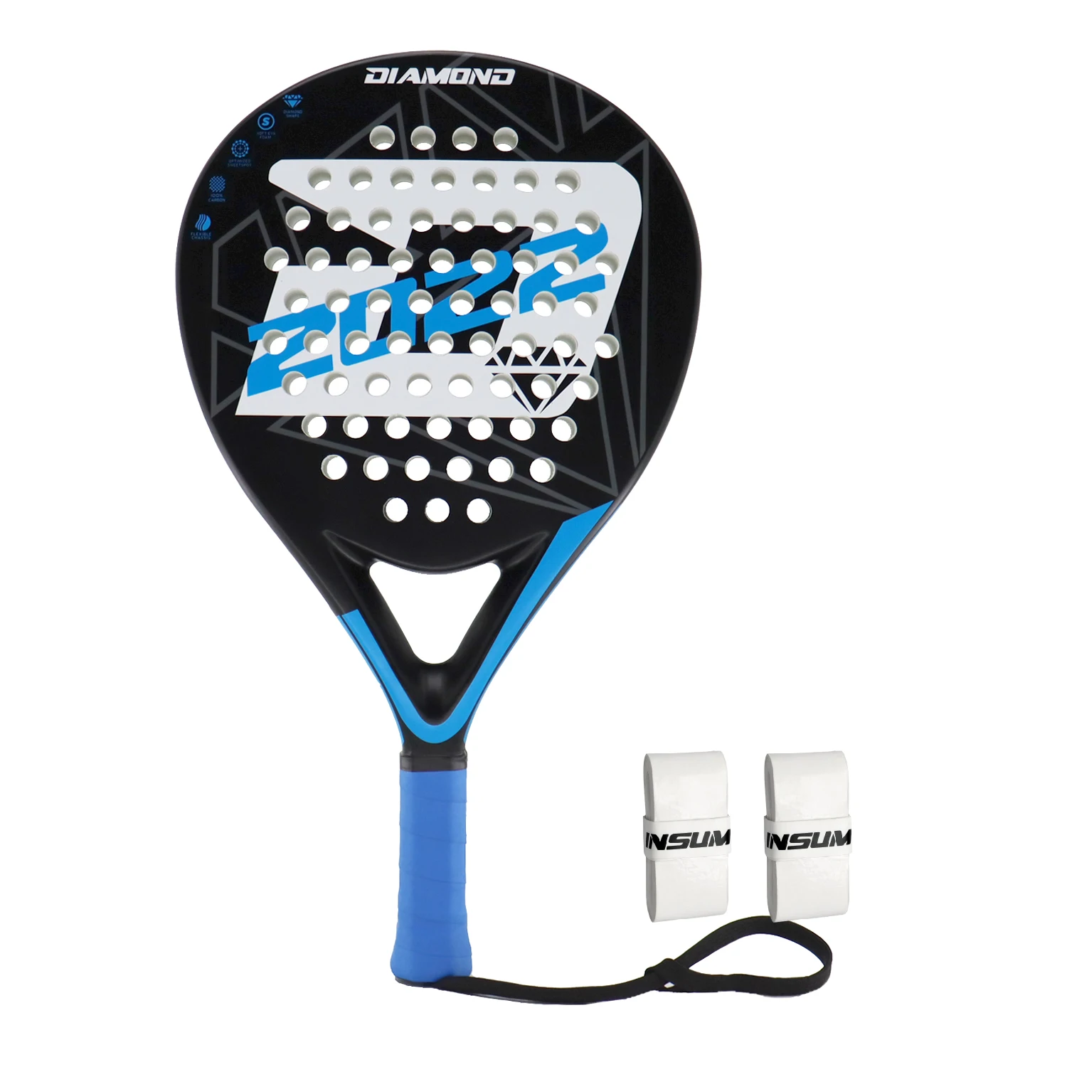 INSUM Padel Racket Full Carbon Fiber Surface High Balance EVA Soft Memory For Men Women Training Paddle