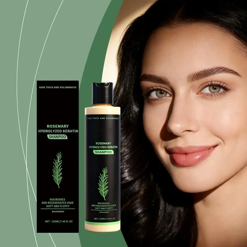 Keratin Rosemary Shampoo Volumizing Moisturizing For Delicate Hair Smooth Shiny Look Easy Home Use
