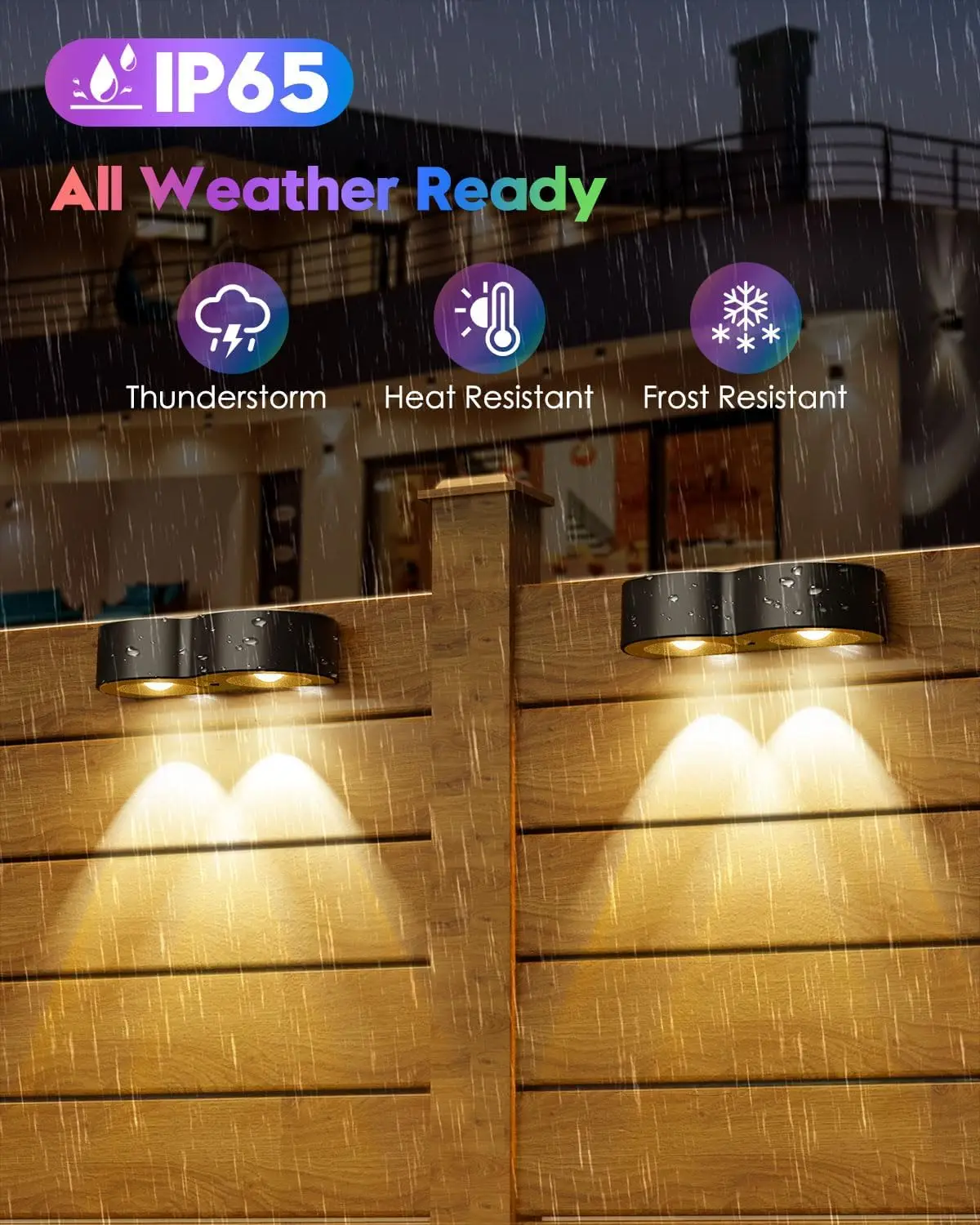 Luzes de jardim led movidas a energia solar para quintal ao ar livre pátio piscina deck decoração à prova dwaterproof água 8 cores rgb cerca solar luzes luz solar