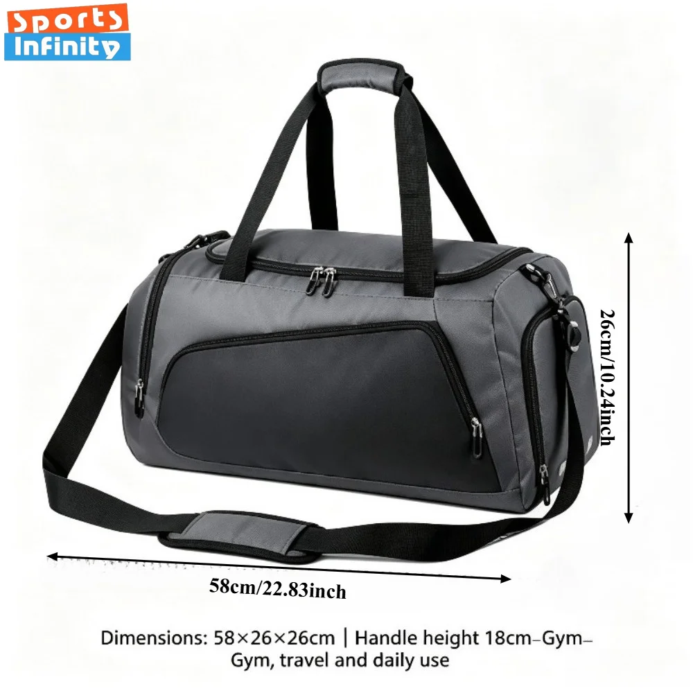 Unisex Solid Travel Gym Bag 36-55L Oxford Cloth Luggage Bag for Business Trip, Fitness Sports and Outdoor Travel