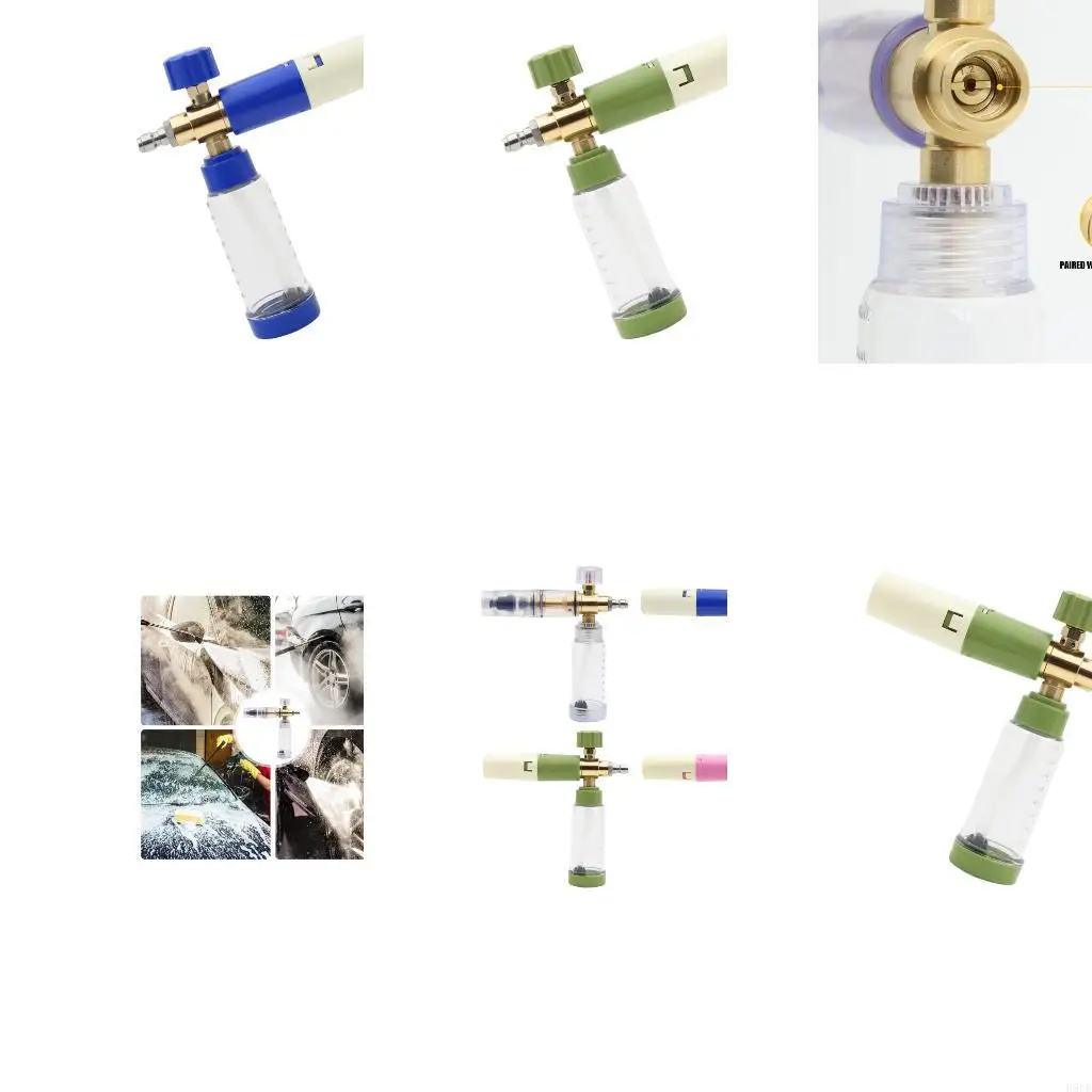 Vehicle Cleaning Soap Applicator for Pressure Washer, Clear Soap Bottle with 1/4 Inch Coupler and Adjustable Output H9EE