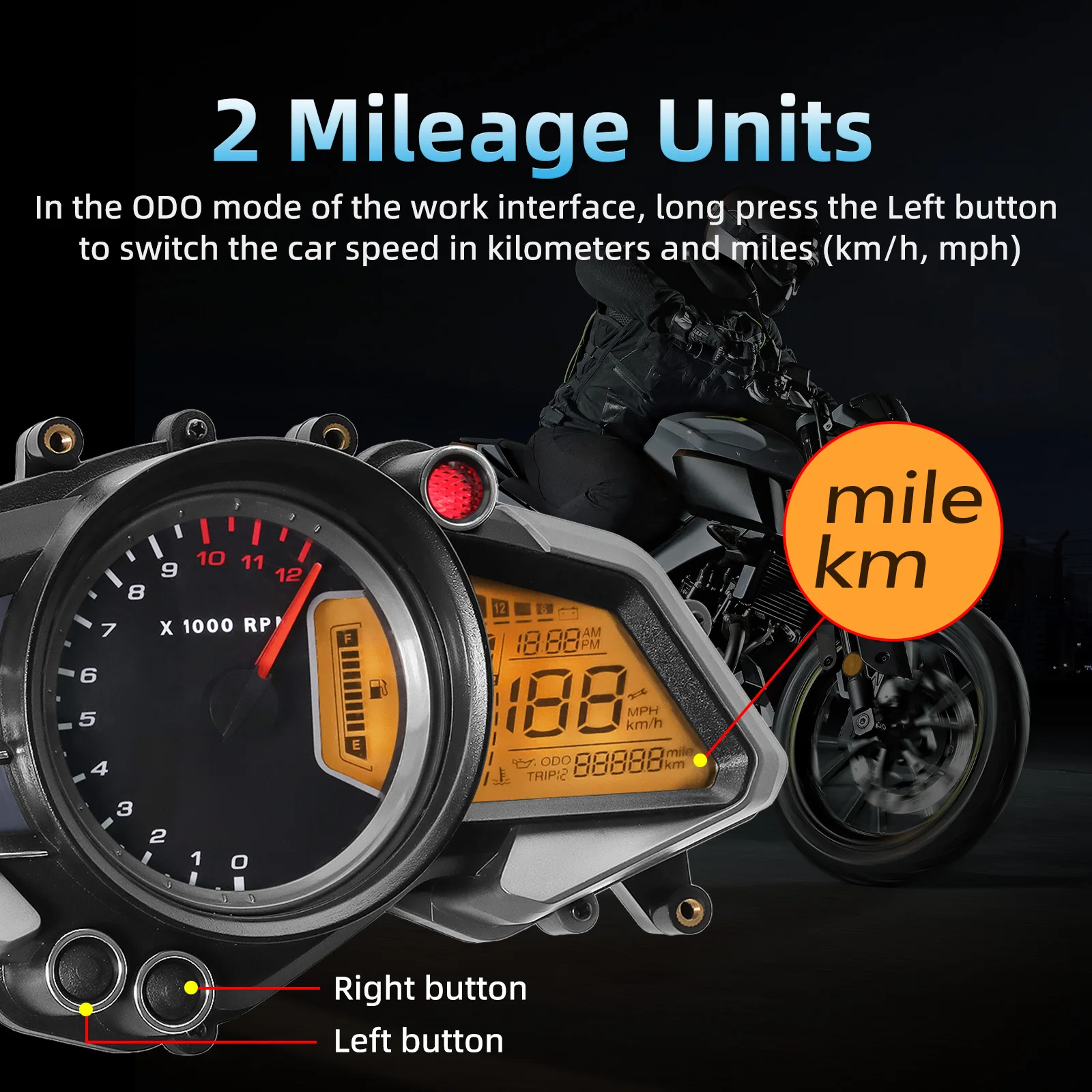 Velocímetro de motocicleta, tacómetro, odómetro Digital, instrumento LCD para Bajaj Pulsar 135 150 160 180 200NS 2015-2018
