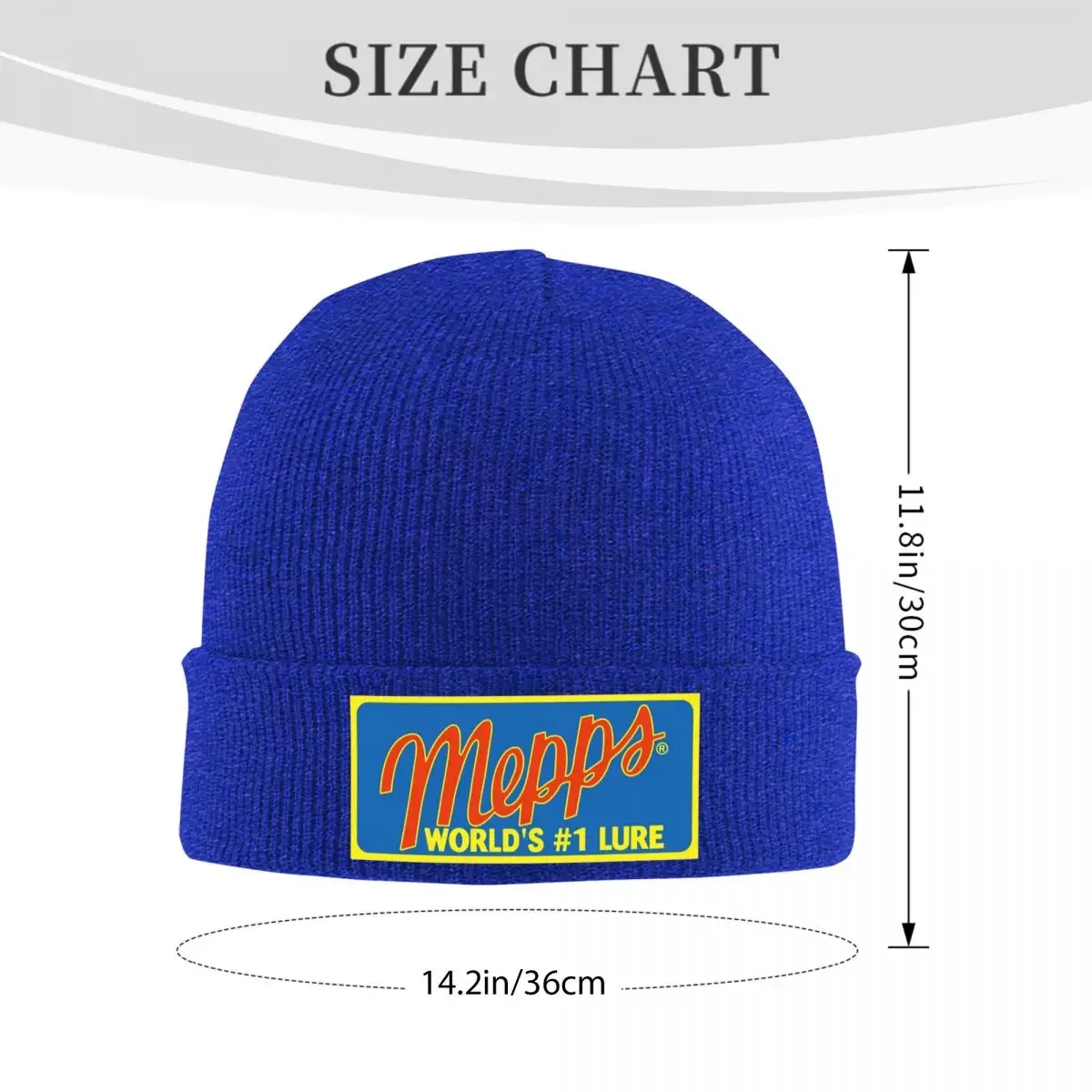 Mepps World's #1 Lure Pocket Warm Knitted Cap Hip Hop Bonnet Hat Autumn Winter Outdoor Beanies Hats for Unisex Adult