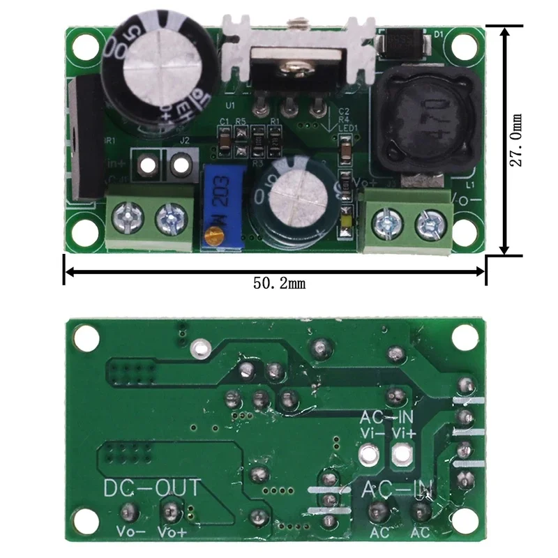 1-10pcLM2596HV AC/DC to DC Buck Step Down Converter Power Supply Module LM2596 3v 3.3V 5V 6V 9V 12V 15V 24V AC 5V-30V, DC 5V-50V