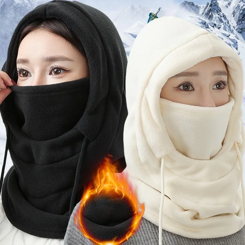 

Fashion Winter Face Mask Cap Outdoor Men Women Ski Mask Windproof Thermal Polar Fleece Balaclava Hat Neck Warm Hike Cycling Cap