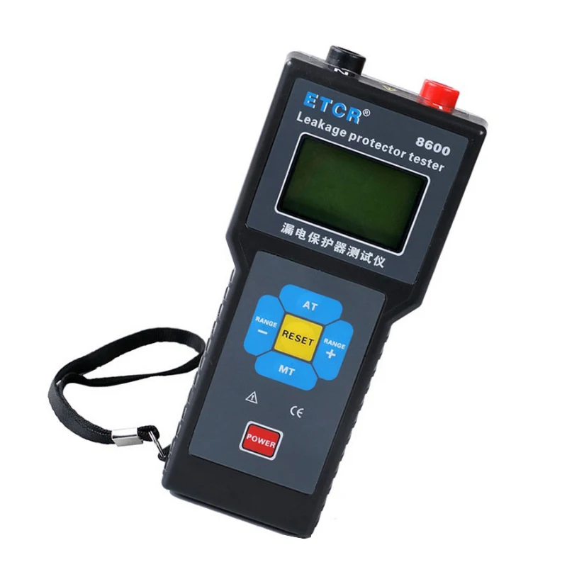 ETCR8600 Current Leakage Protector Tester 15-500mA Range Online Measurement Non-operating Accuracy Lab Small Size Device