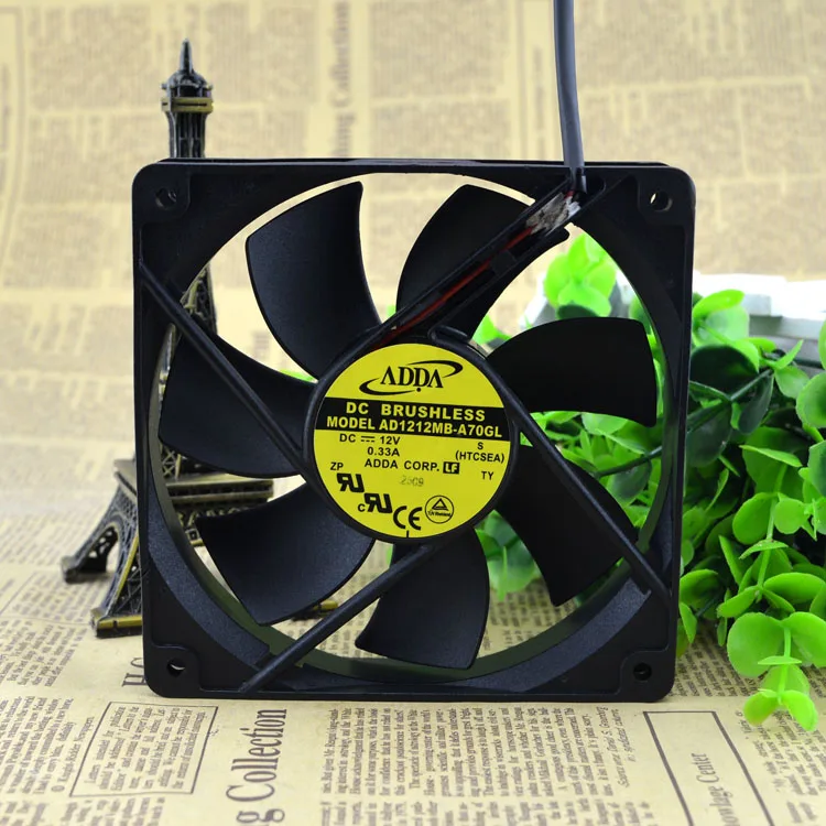 

Вентилятор корпуса XiexiAdda 12025 12V 0.33a 2-проводной AD1212MB-A70GL