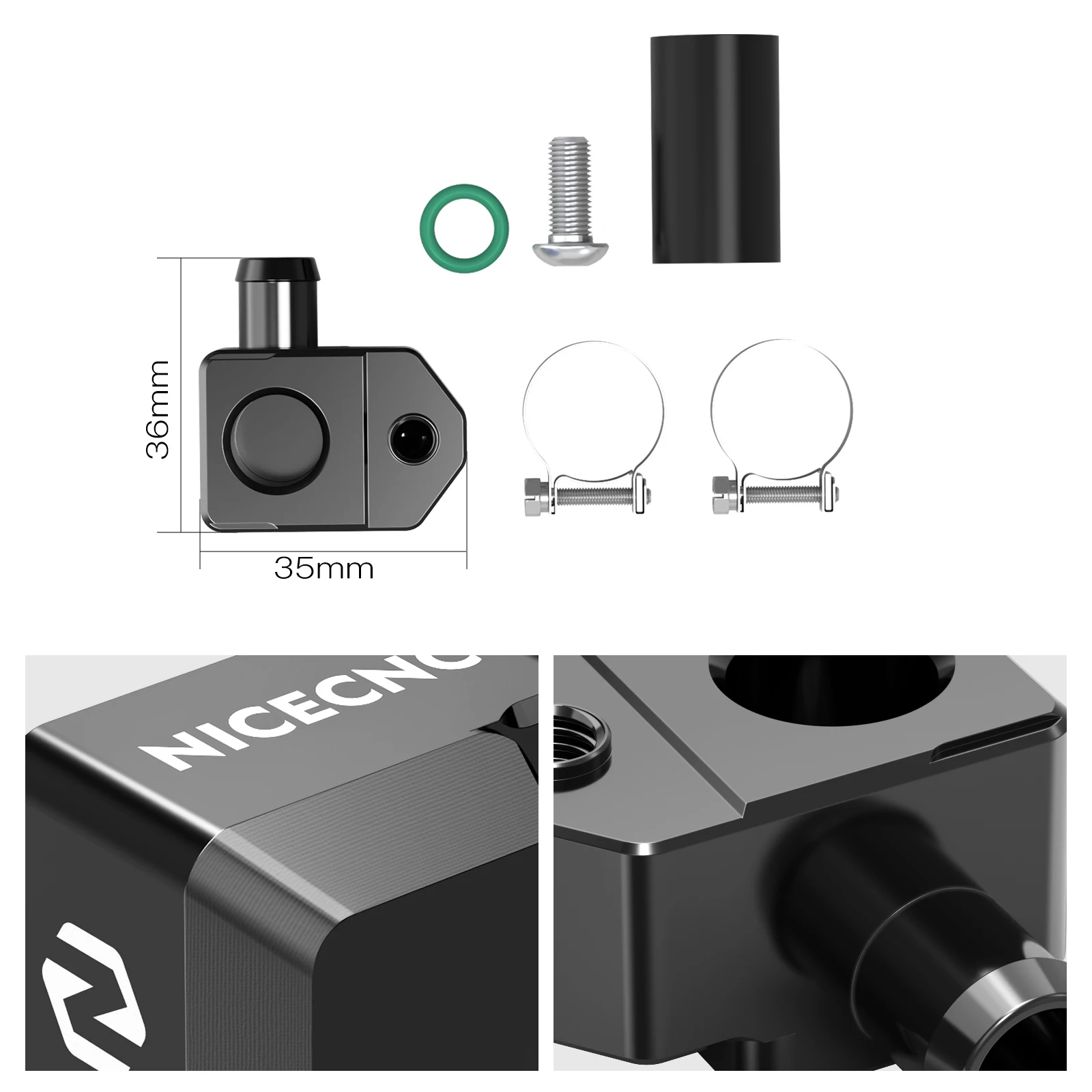 NICECNC 2024-2026 KTM EXC 300 SX 125 XCW 300 XC 300、Husqvarna TE300、GasGas EC300 TBI用 クランクケース圧力センサーブラケット