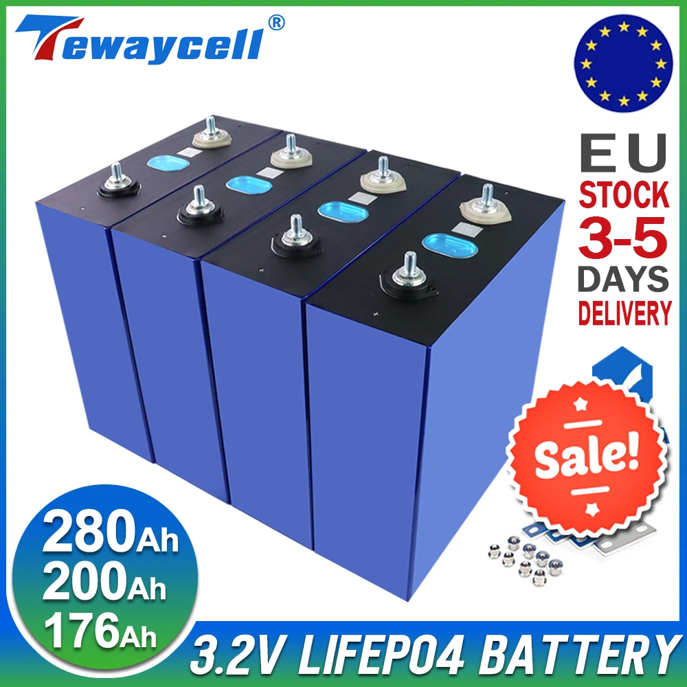 

Fast Delivery 280Ah 200Ah Lifepo4 EV280K 12V Rechargeable battery Grade A Solar Energy storage system EU US Warehous TAX FREE