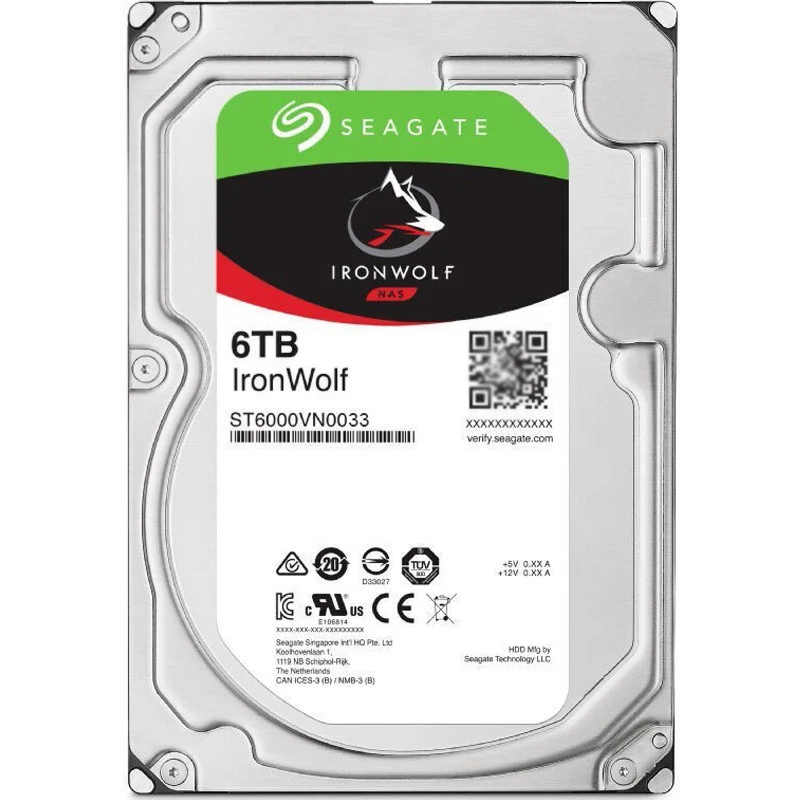 

New Original HDD For Seagate IronWolf 6TB SATA 3.5" 128MB 7.2K For Internal HDD For Enterprise HDD ST6000VN0033