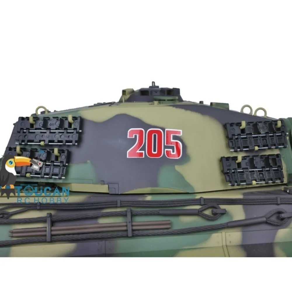 Henglong RC Tank 3888A 2.4G 1/16 7.0 German King Tiger Metal Track Barrel Recoil BB Airsoft Military Toucan Boy Toys TH17524