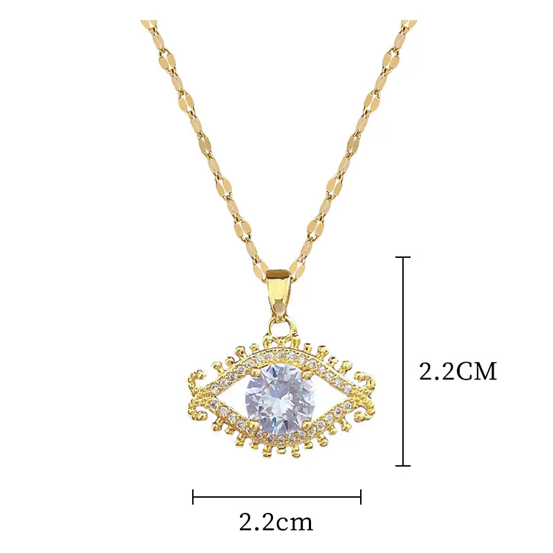 الفاخرة التيتانيوم الصلب رمش الجفن قلادة للنساء تنوعا سلسلة الترقوة أنيقة الأزياء والمجوهرات الإكسسوار