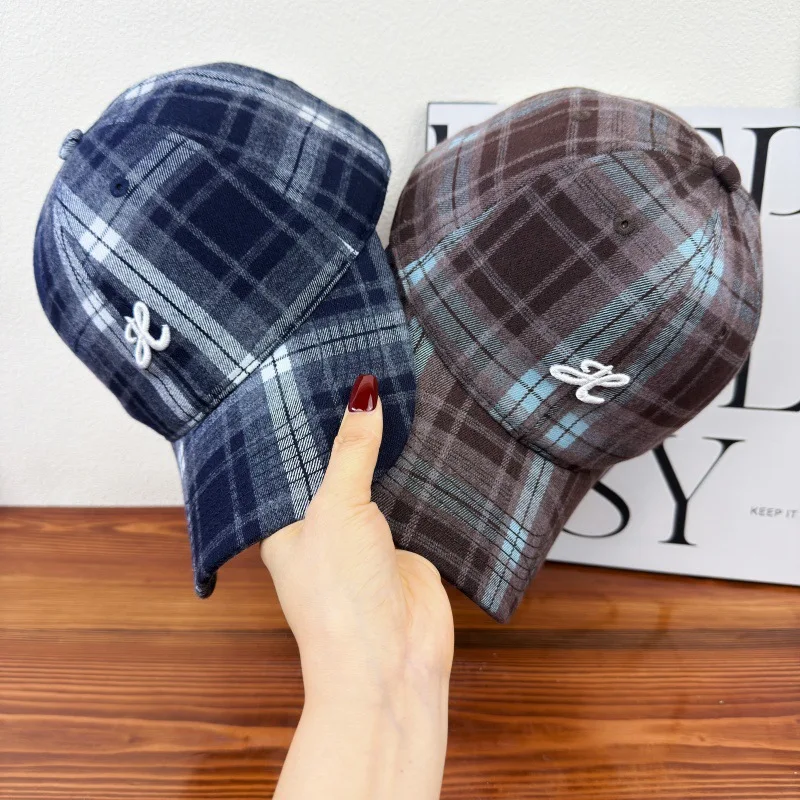 

Весенняя винтажная бейсболка с вышивкой в клетку для мужчин и женщин, повседневная, из хлопка с эффектом потертости, для велоспорта, походов, спорта, солнцезащитная