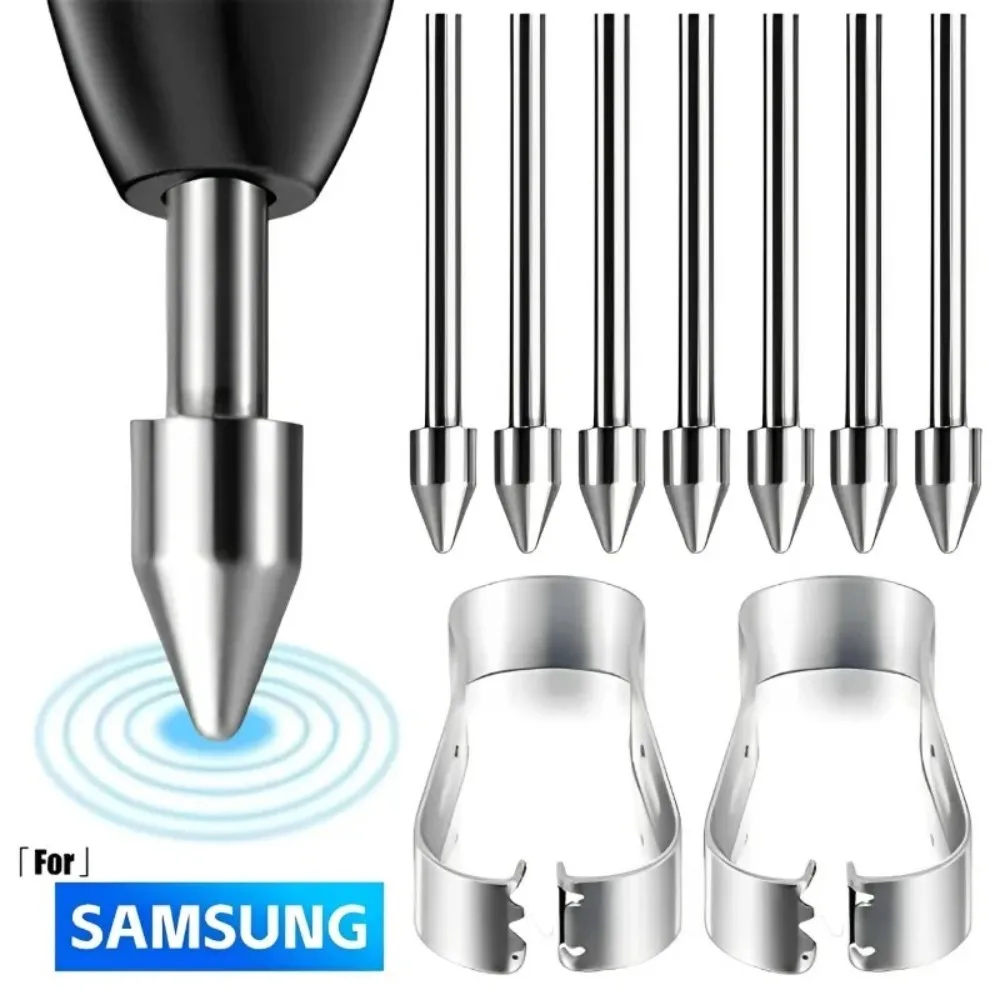 9in1 Stylus Pen Tips Replacement Wear-Resistant Metal Nibs for Samsung SPen Galaxy S23 S22 Ultra Note20 Tab S9 S8 S7 FE Refill