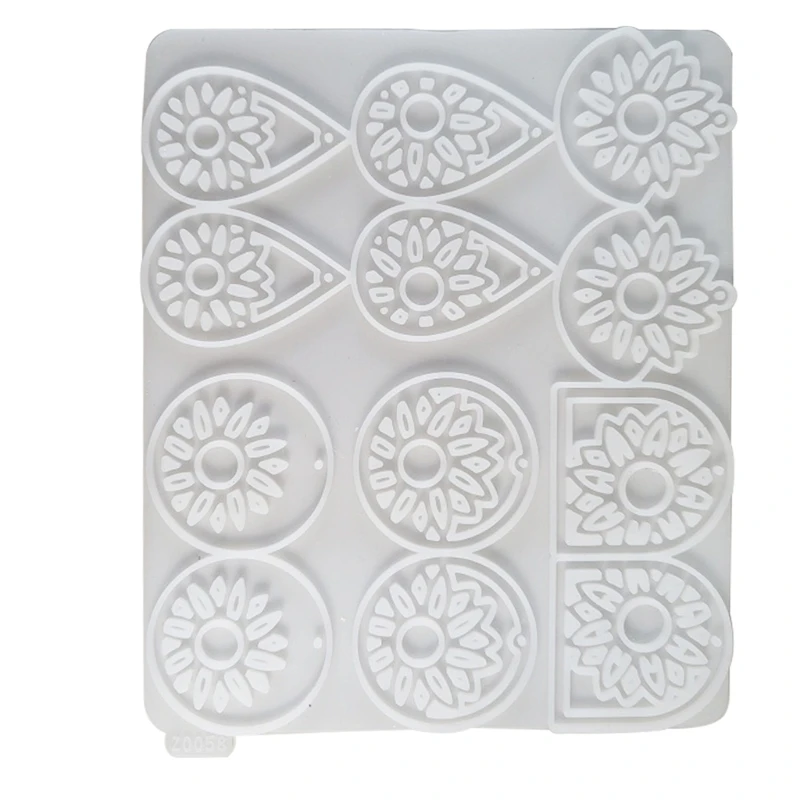 Pendant Silicone Mold Earrings Moulds Flower Jewelry Making Molds Silicone Keychain Moulds for Crafting Lover