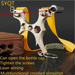 Metal Multifunctional Wrench Slingsshots Laser Fast Pressure Aiming Slingshot Outdoor Powerful Shooting and Hunting Accessories