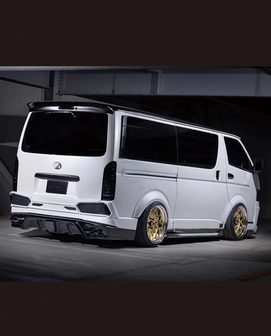 Modified Body Kit SAD style #S1 Narrow Widy body Fiber Glass For Hiace TRH KDH200 Commuter van Hood Complete Kit