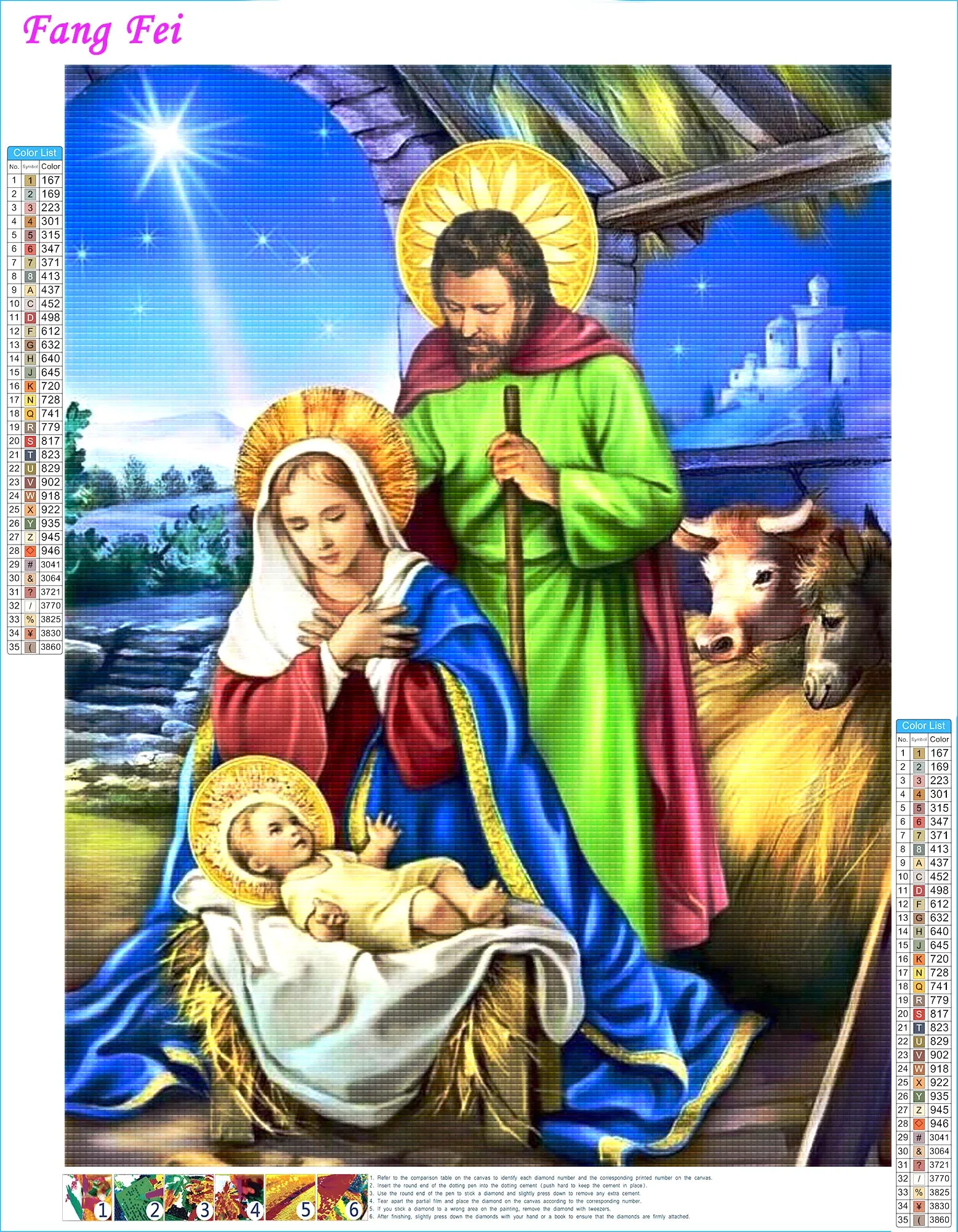 Jésus Christ né plein diamant  - Embroidery Jesus avis et prix