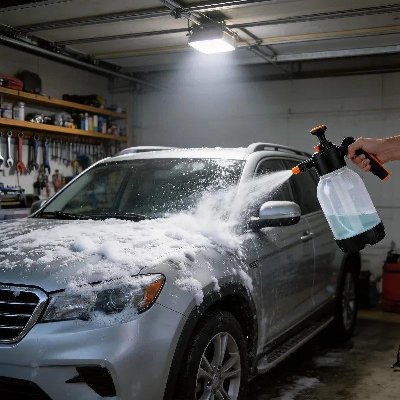 

1.2L Press Spray Bottle Portable Car Wash Home Garden Water Multi Use Household Vehicle Daily Clean Hand Useful Practical Items
