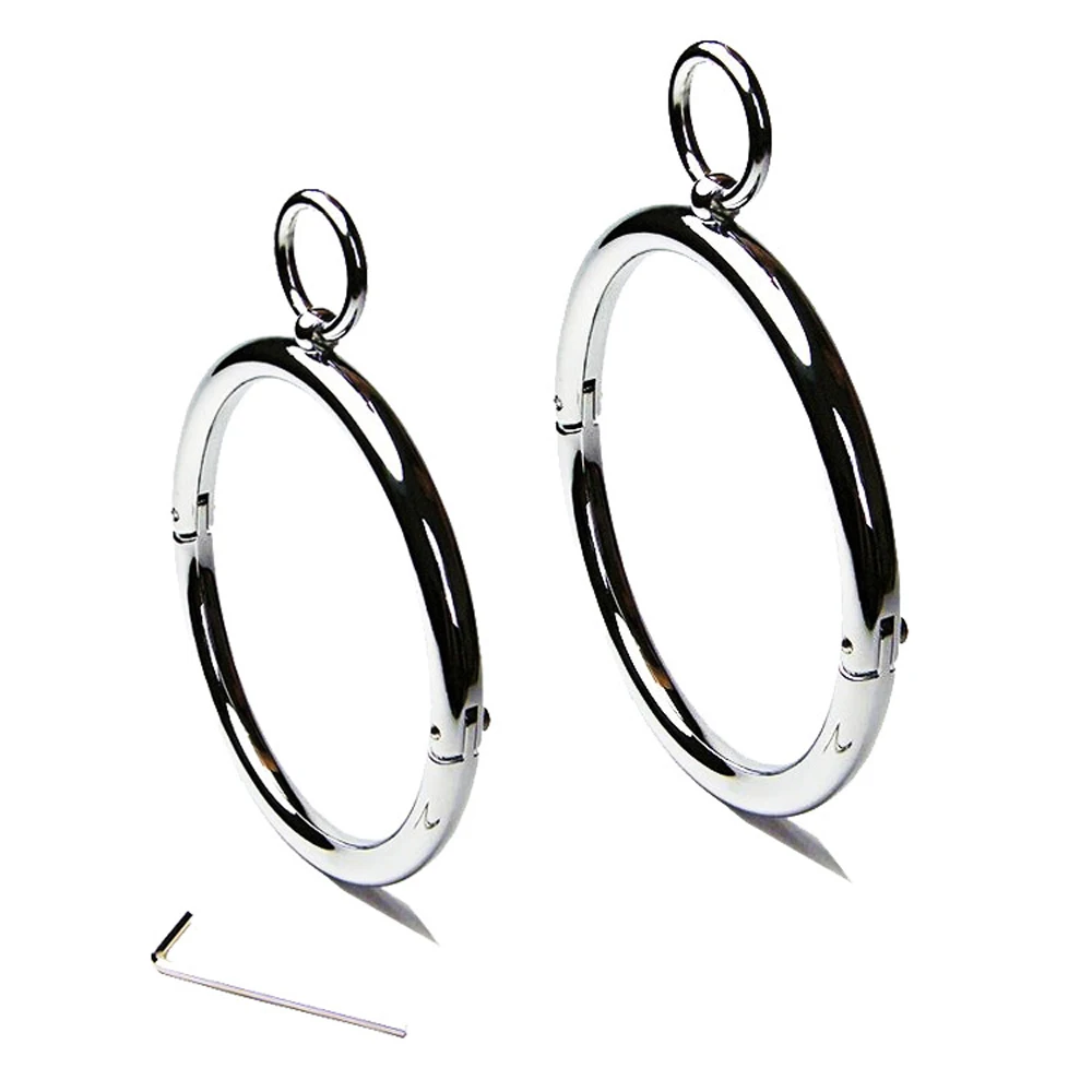 Metal Collar Neck Ring Slave BDSM Bondage Positioning Fetish SM Choker Adult Games Sex Toys For Man Woman Restraints