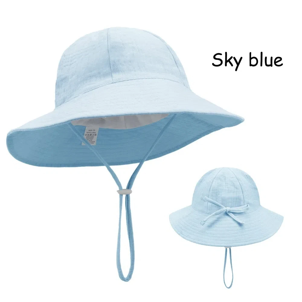 

New Cartoon Printed Hat Breathable Sun Protection Panama Hats Cotton Fisherman Cap Boy Girls