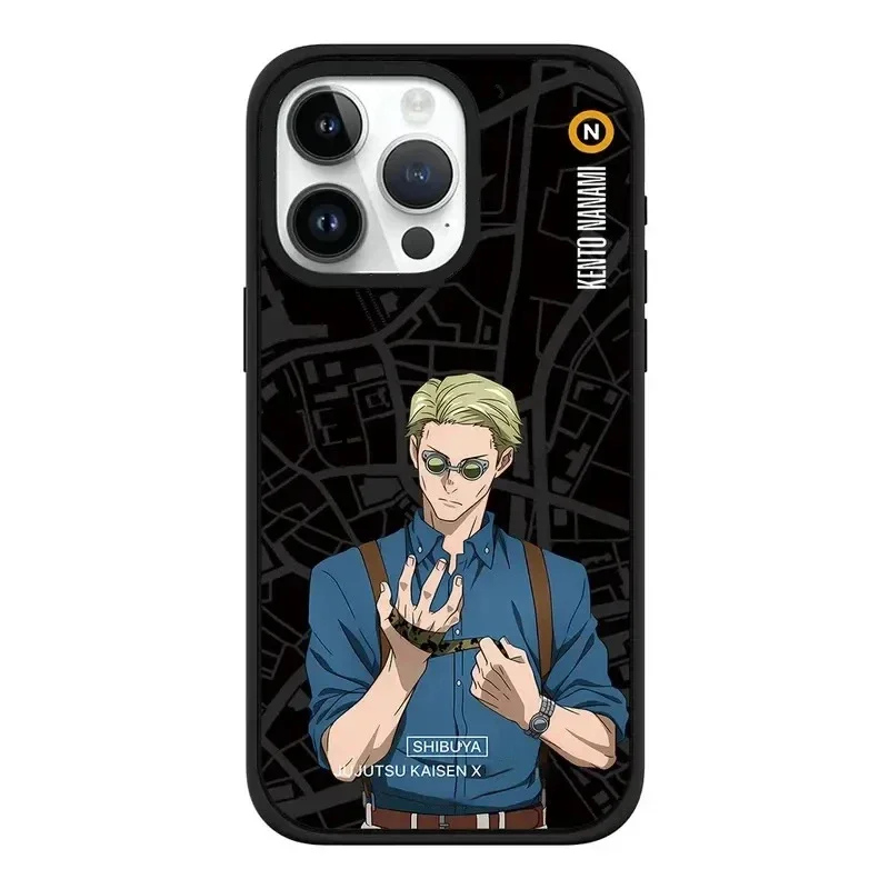 Anime SHIBUYA Black Frosted MagSafe Phone Case Cover for IPhone 13 14 15 Pro Max Case