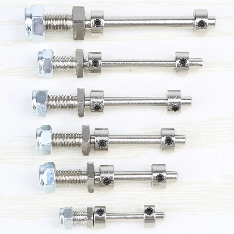 M5 M6 M8 Landing Gear Axle Shaft for RC Fixed-Wing Airplane - Wheel Hub Rod for Model Aircraft (Aluminum/Steel Options)