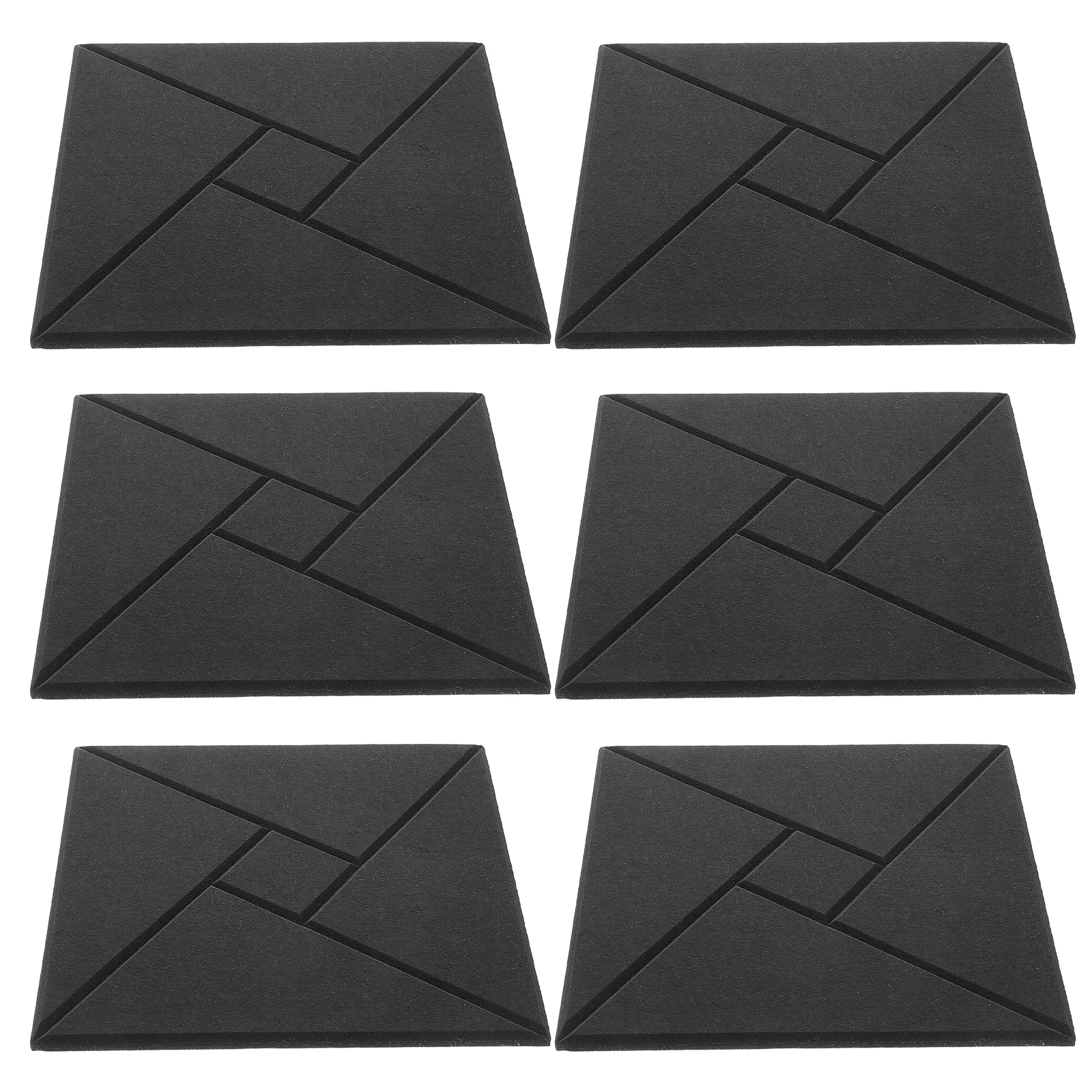 

6pcs Acoustic Panels Sound Absorbing Board Polyester Fiber Noise Reducer Room Door Studio Wall Panel Bedroom