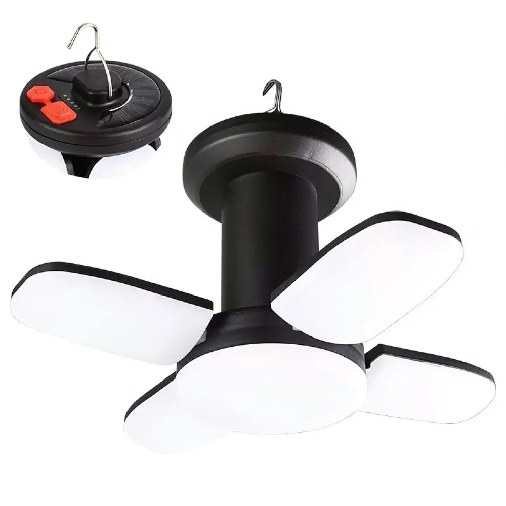 Outdoor Solar Led Lantern Foldable Camping Light Portable Emergency Hanging Lamp For Night Market Repair Utility