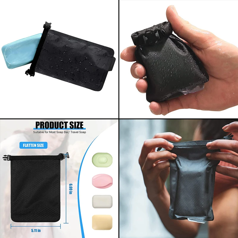 (BF06) Étui à savon pour lave-vaisselle étanche, organisateur de savon portable, étui scellé pour salle de bain, sacs à dos multifonctionnels pour voyage en extérieur