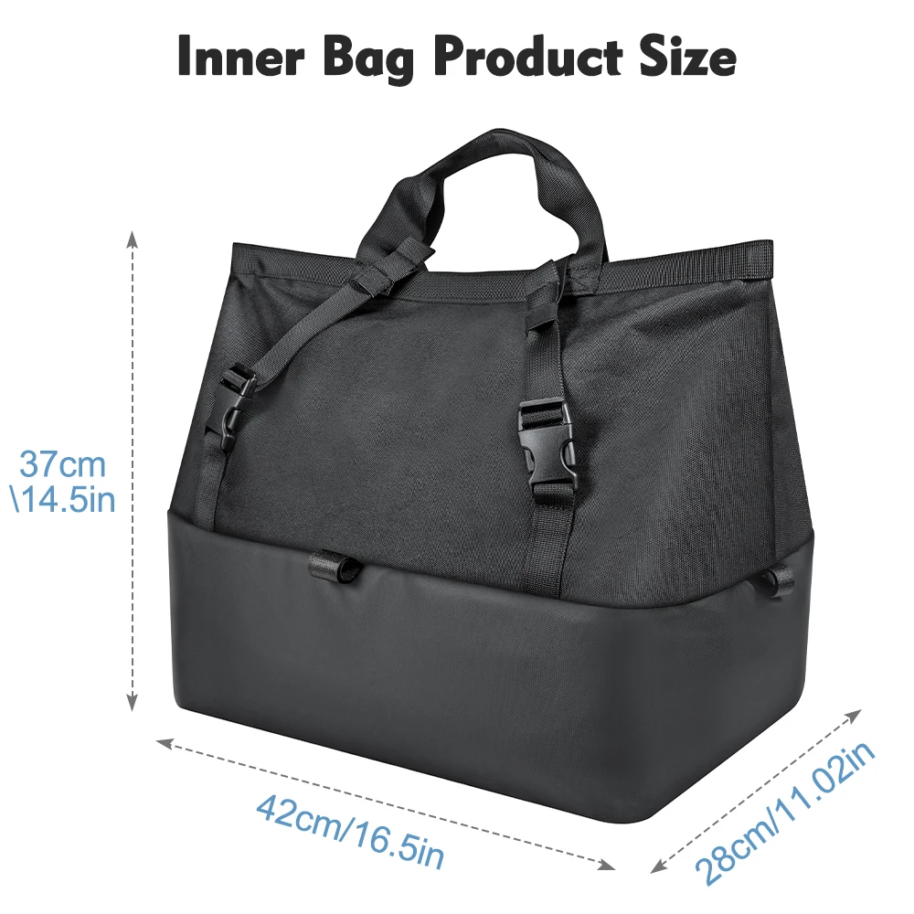 NEWBOLER E-Bike Gepäckträgertasche aus Eisen, Große Kapazität Fahrradkorb für Outdoor-Reisen, Einkaufen, MTB und Rennräder – Detail 4