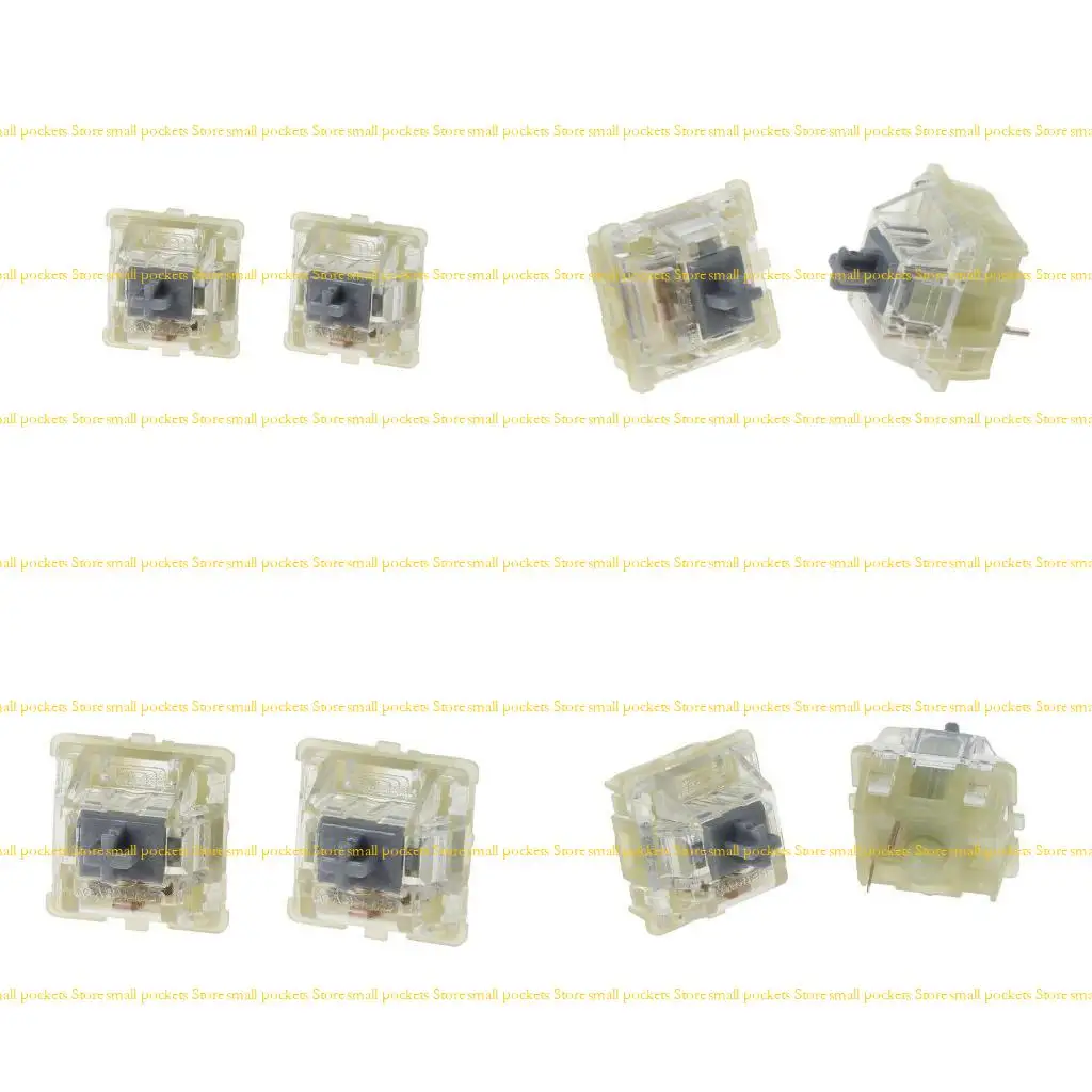 

R1WD 2 Pieces 3Pin RGB LED Switch Silent Linear Switch for Custom Backlit Mechanical Keyboard Silver Color