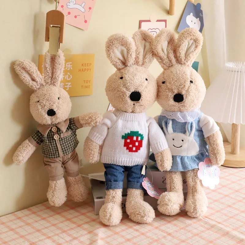Le Sucre Rabbit 인형 옷, 봉제 장난감, 데님 드레스, 스웨터 액세서리, 어린이 인형 선물, 30cm, 45cm, 60cm