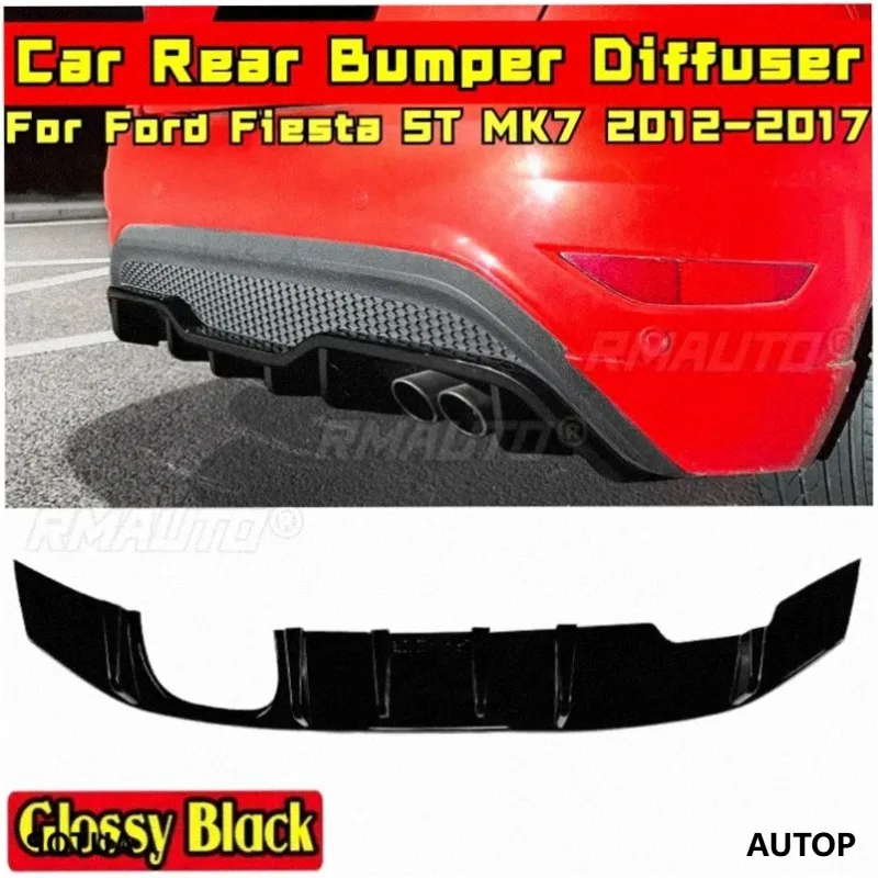 For Fiesta ST MK7 2012-2017 Body Kit Rear Bumper Diffuser Rear Bumper Lip for Ford Fiesta ST MK7 2012-2017 Car Accessories