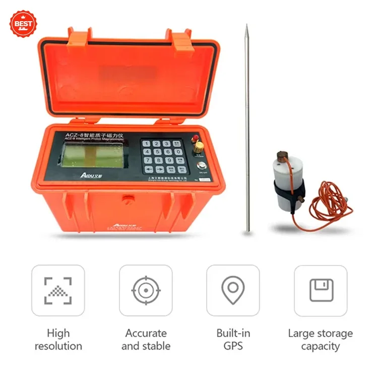 ACZ-8 Precise Sensitive Proton Precession Magnetometer To Locate Hematite Tantalite Effectively Magnetic Detector