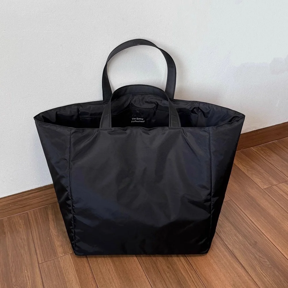 

Ennoy Profional Nylon Tote Bag Large Capaci Single oulder Casual Versatile Handbag for Everyday Use Square ape