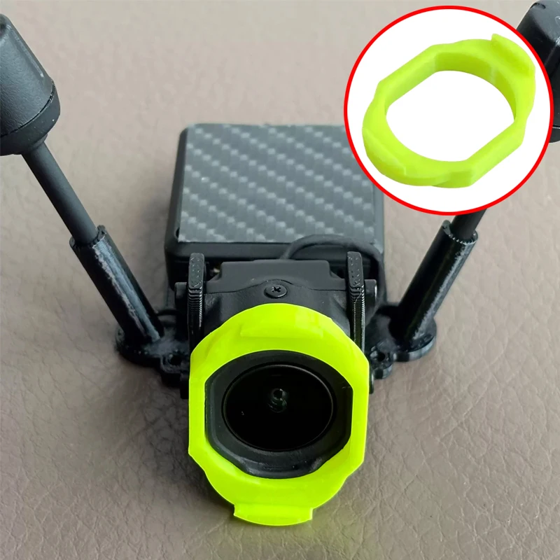 3PCS For DJI O4 Pro Air Unit Camera Lens Protective Ring 3D Printed TPU Anti-Collision Guard FPV Drone Nose Protection Parts
