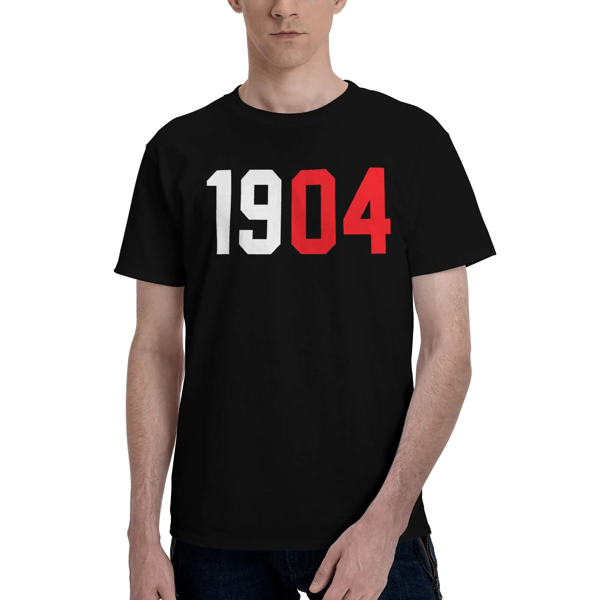 1904 Benfica White Red Moisture-Absorbing And Breathable Reversible T-shirt Commuting Vibe T-shirt