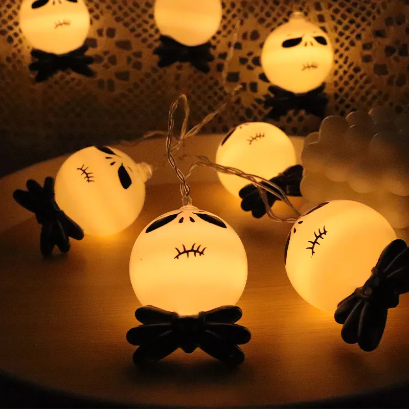 Hot Sale Halloween Decoration Led Lights Skull LED Curtain String Lights 3D Halloween Ghost Lantern Party Home Party DIY Decor