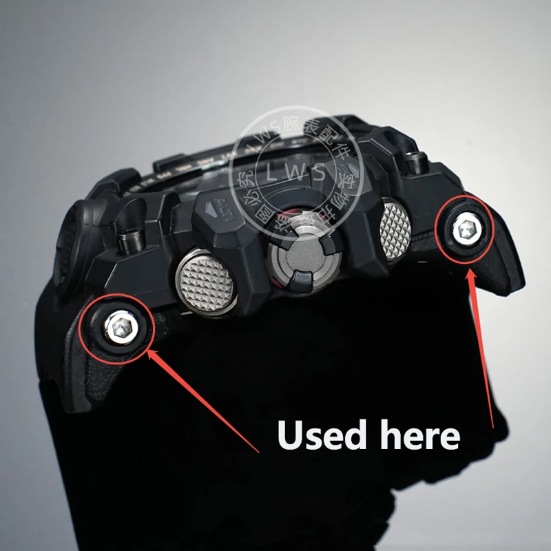 Watch screw accessories for Casio watch GWG-1000 Big Mud King fixed strap screw side case screw connecting rod repair parts