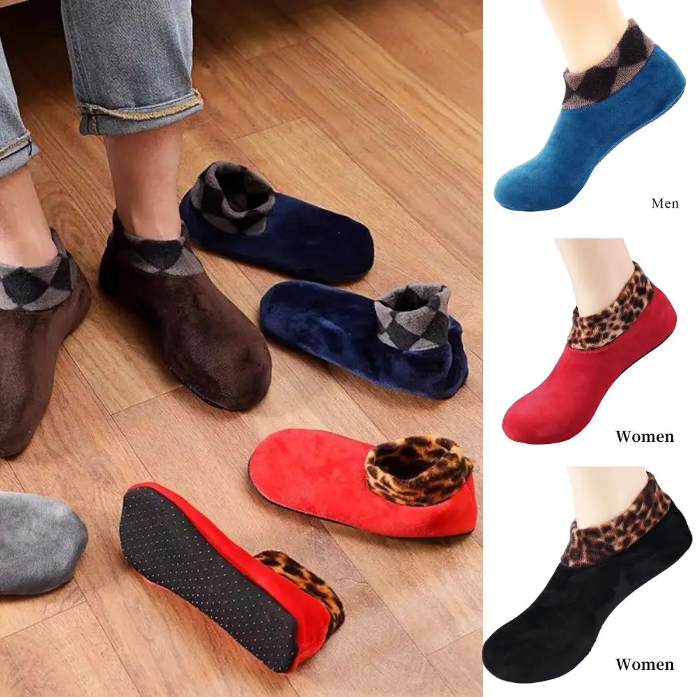 

Winter Warm Thicken Slipper Floor Socks Non Slip Sock Fleece Soft Indoor Winter Slippers Sock Adult Plus Fleece Warm Carpet Sox