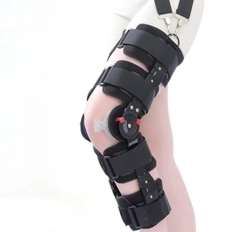 Model Orthopedic Support Stabilizer After Surgery Adjustable Hinged Knee Brace Knee Joint Fixation Stretcher Walking Assistance