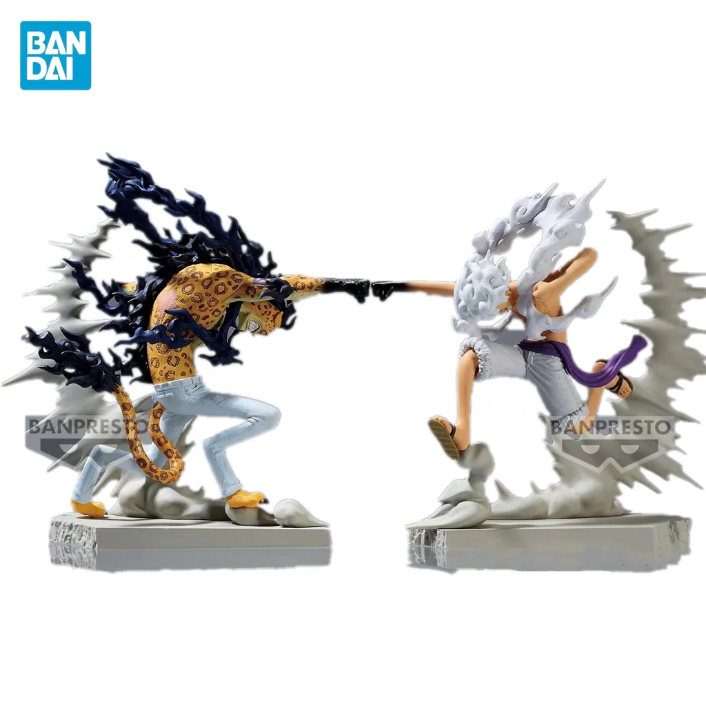 Original BANDAI One Piece Gear 5 Nika Ruffy VS Rob Lucci Actionfigur Spielzeug Anime PVC Modell Sammlung Geburtstagsgeschenk