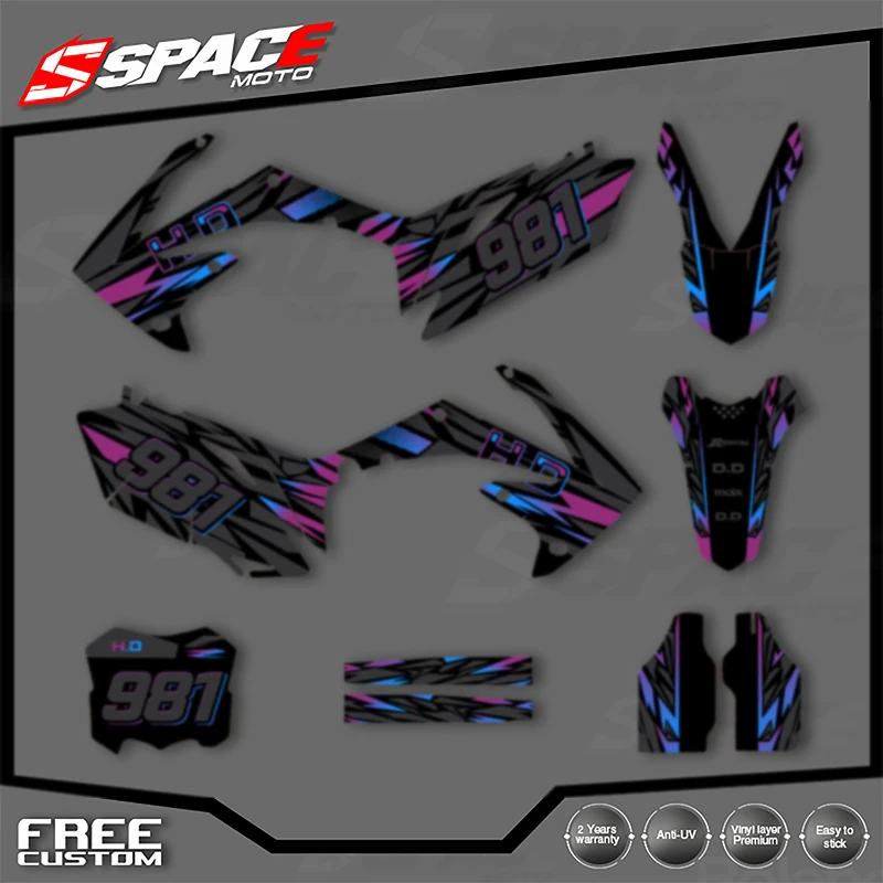 

SPACE Custom Motorcycle Graphics Background Decal for HONDA CRF250 2010 2011 2012 2013 CRF450 2009-2012 Decals Stickers Kits 05
